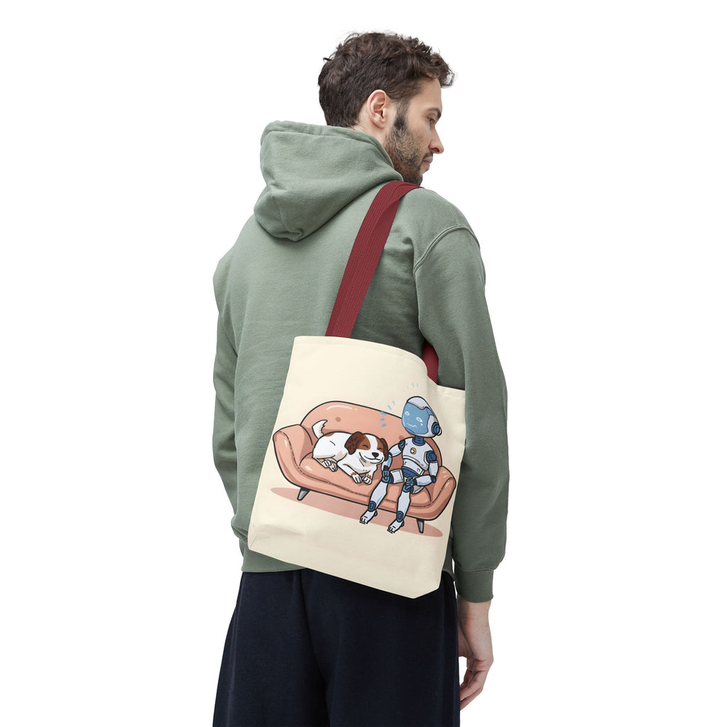 AI Therapy Session Tote | Funny Cartoon Bag for Digital Minds