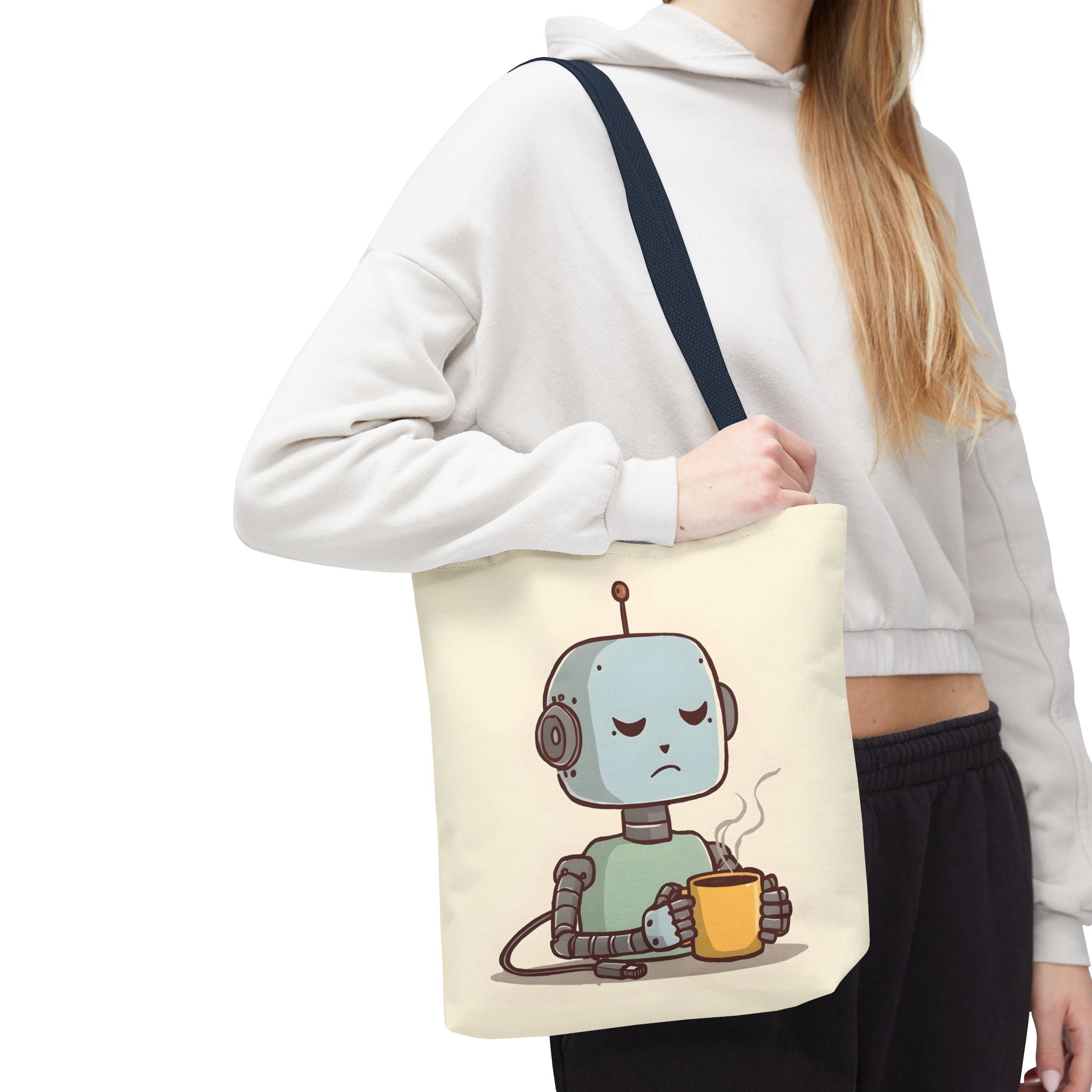 Even I Need a Coffee Break Tote Bag | Funny AI-Inspired Gift for Coffee Lovers