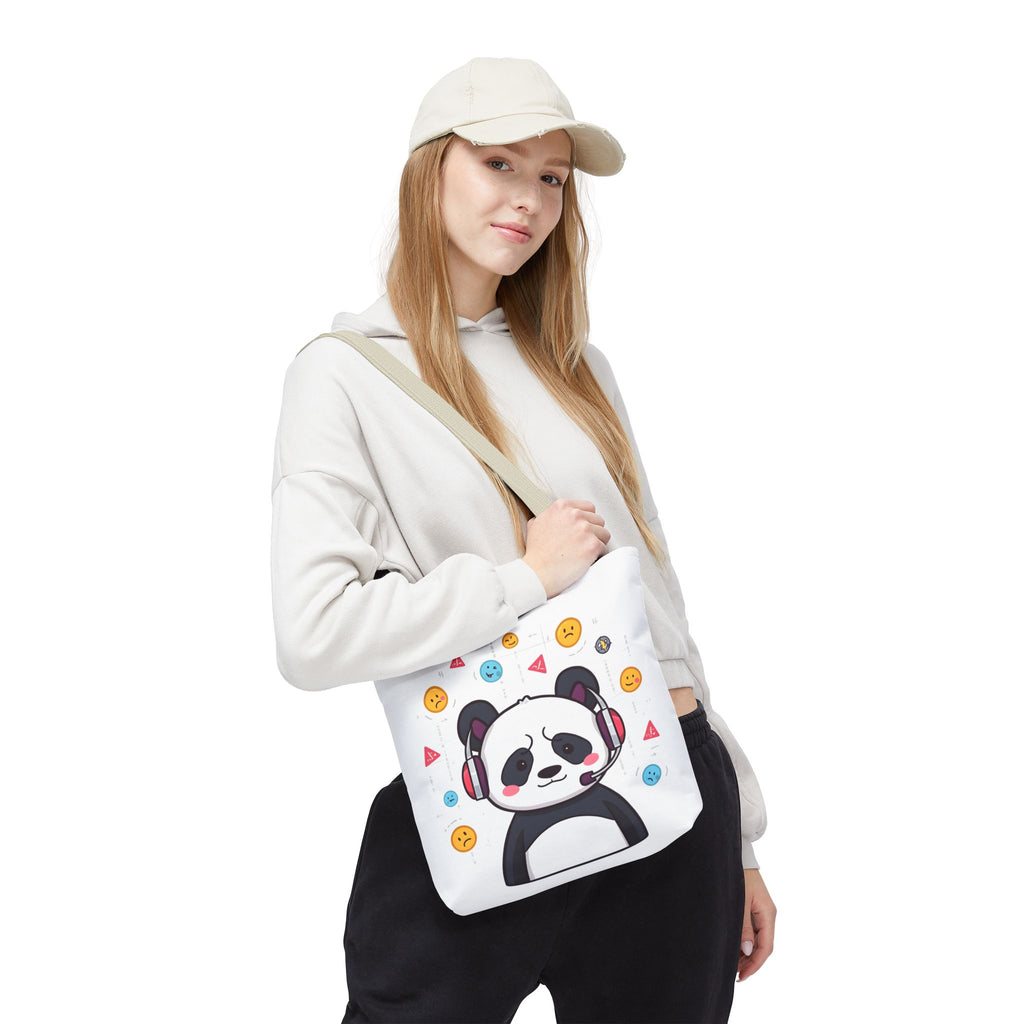 Panda Mood Tote Bag, Cute Animal Bag, Funny Tote for Emotions, Stylish Reusable Shopping Bag, Gift for Panda Lovers, Fun Vegan Tote