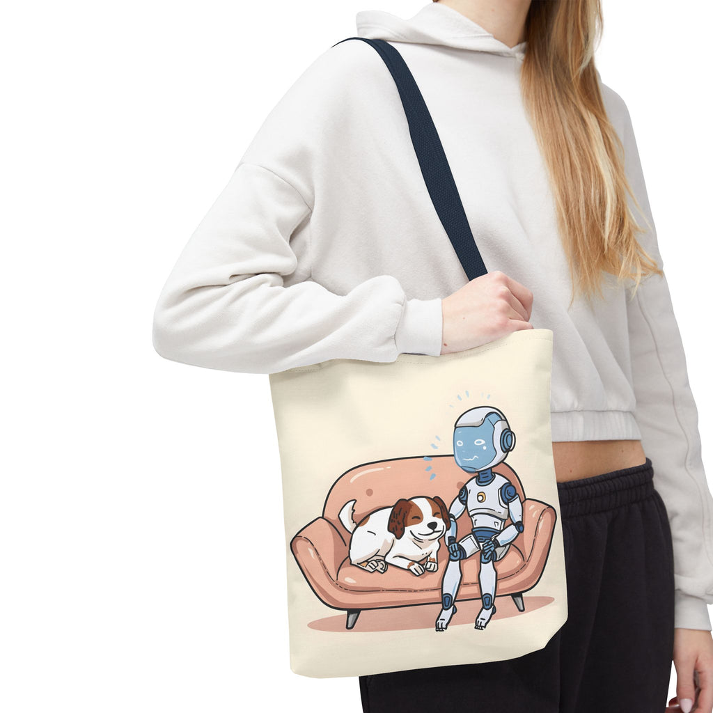 AI Therapy Session Tote | Funny Cartoon Bag for Digital Minds