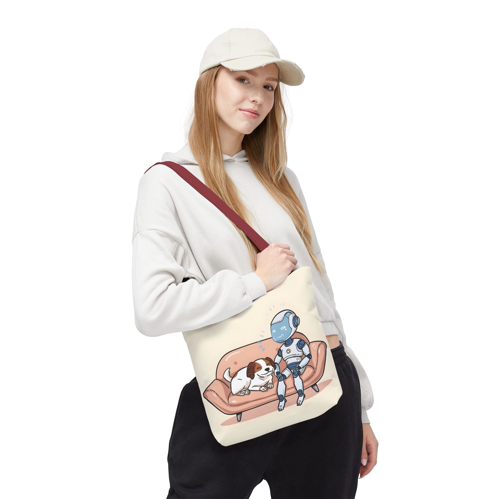 AI Therapy Session Tote | Funny Cartoon Bag for Digital Minds