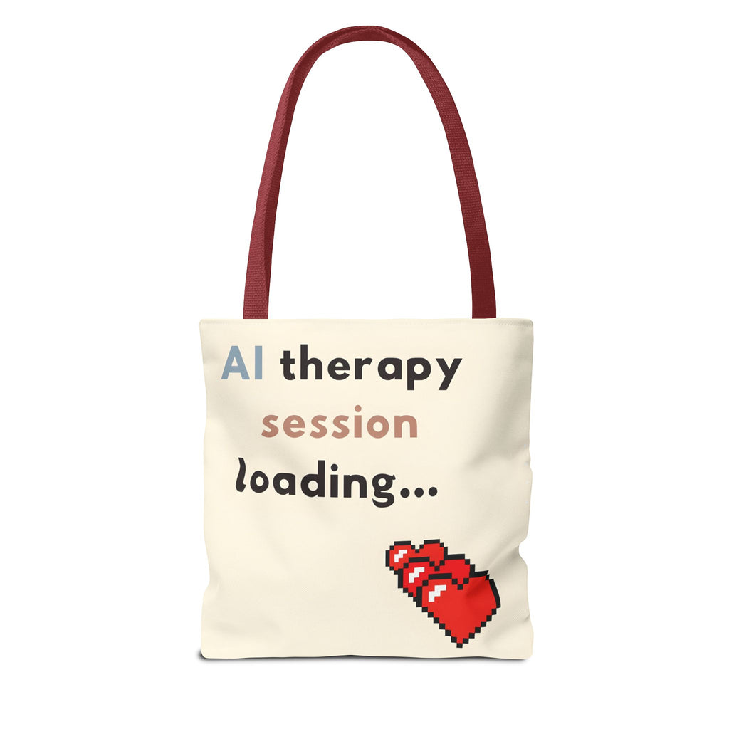 AI Therapy Session Tote | Funny Cartoon Bag for Digital Minds