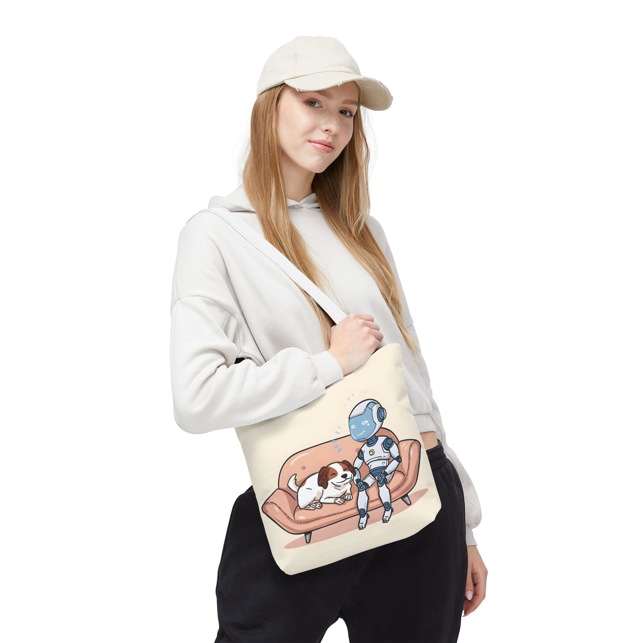 AI Therapy Session Tote | Funny Cartoon Bag for Digital Minds