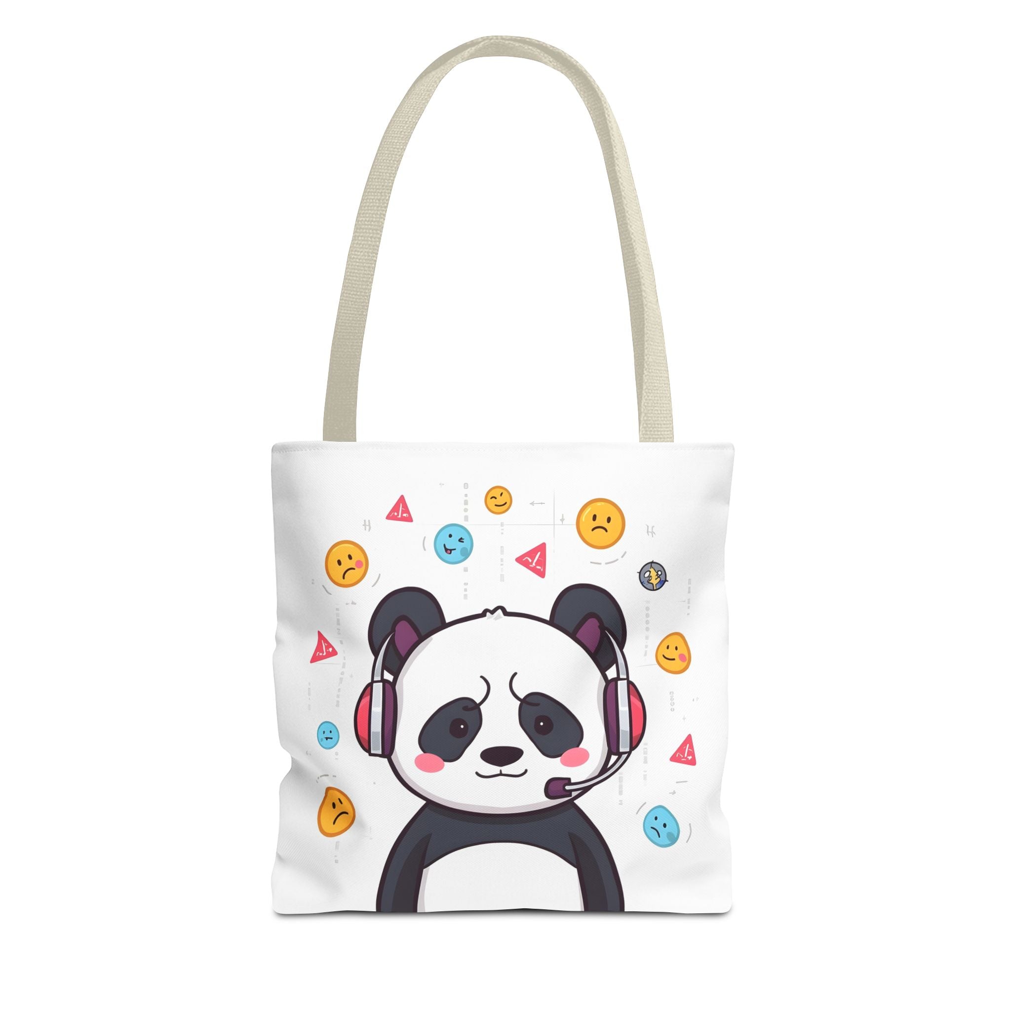 Panda Mood Tote Bag, Cute Animal Bag, Funny Tote for Emotions, Stylish Reusable Shopping Bag, Gift for Panda Lovers, Fun Vegan Tote