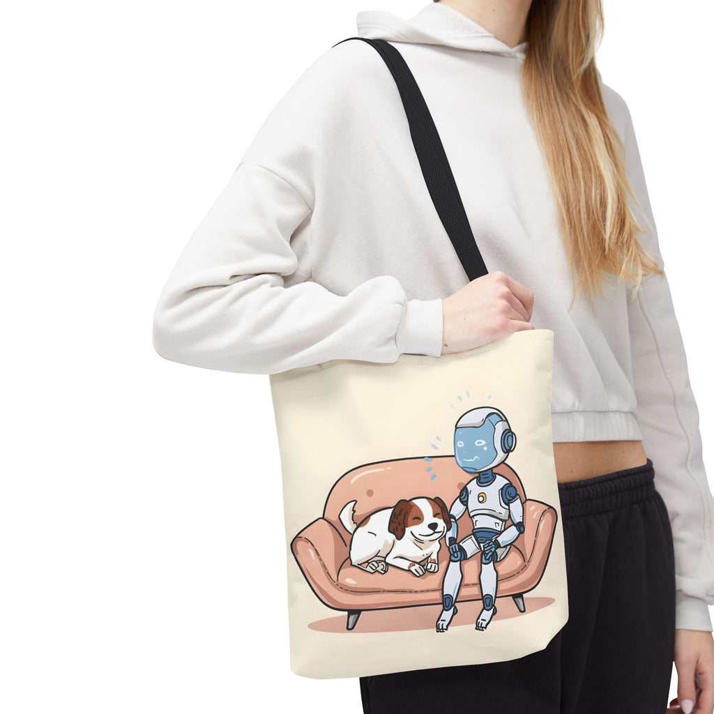 AI Therapy Session Tote | Funny Cartoon Bag for Digital Minds