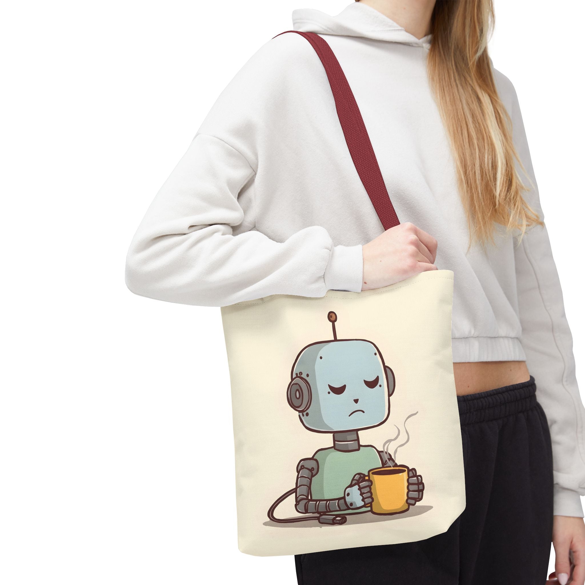 Even I Need a Coffee Break Tote Bag | Funny AI-Inspired Gift for Coffee Lovers