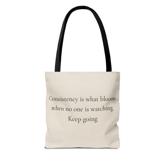 Botanical Inspirational Tote Bag, Eco-Friendly Shopper, Quote Tote for Plant Lovers, Canvas Carry-All, Gift for Her