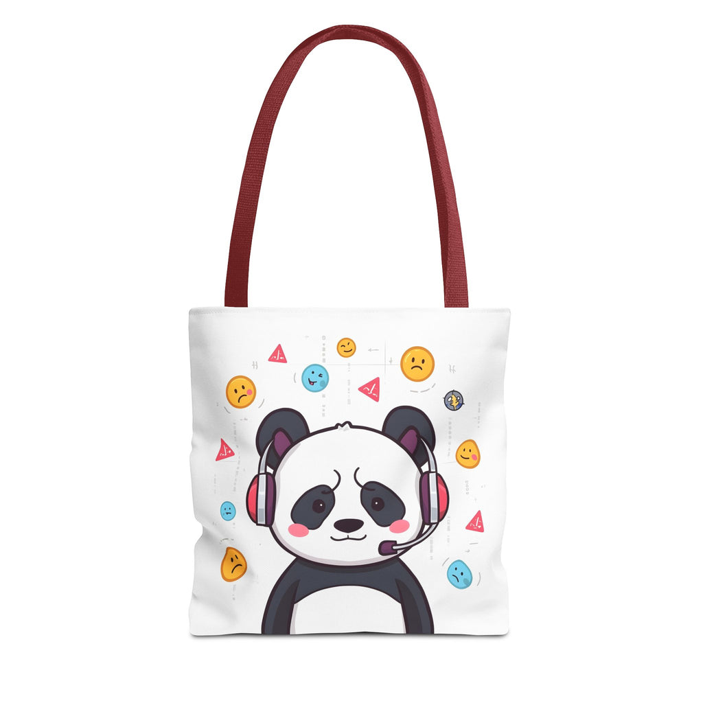 Panda Mood Tote Bag, Cute Animal Bag, Funny Tote for Emotions, Stylish Reusable Shopping Bag, Gift for Panda Lovers, Fun Vegan Tote