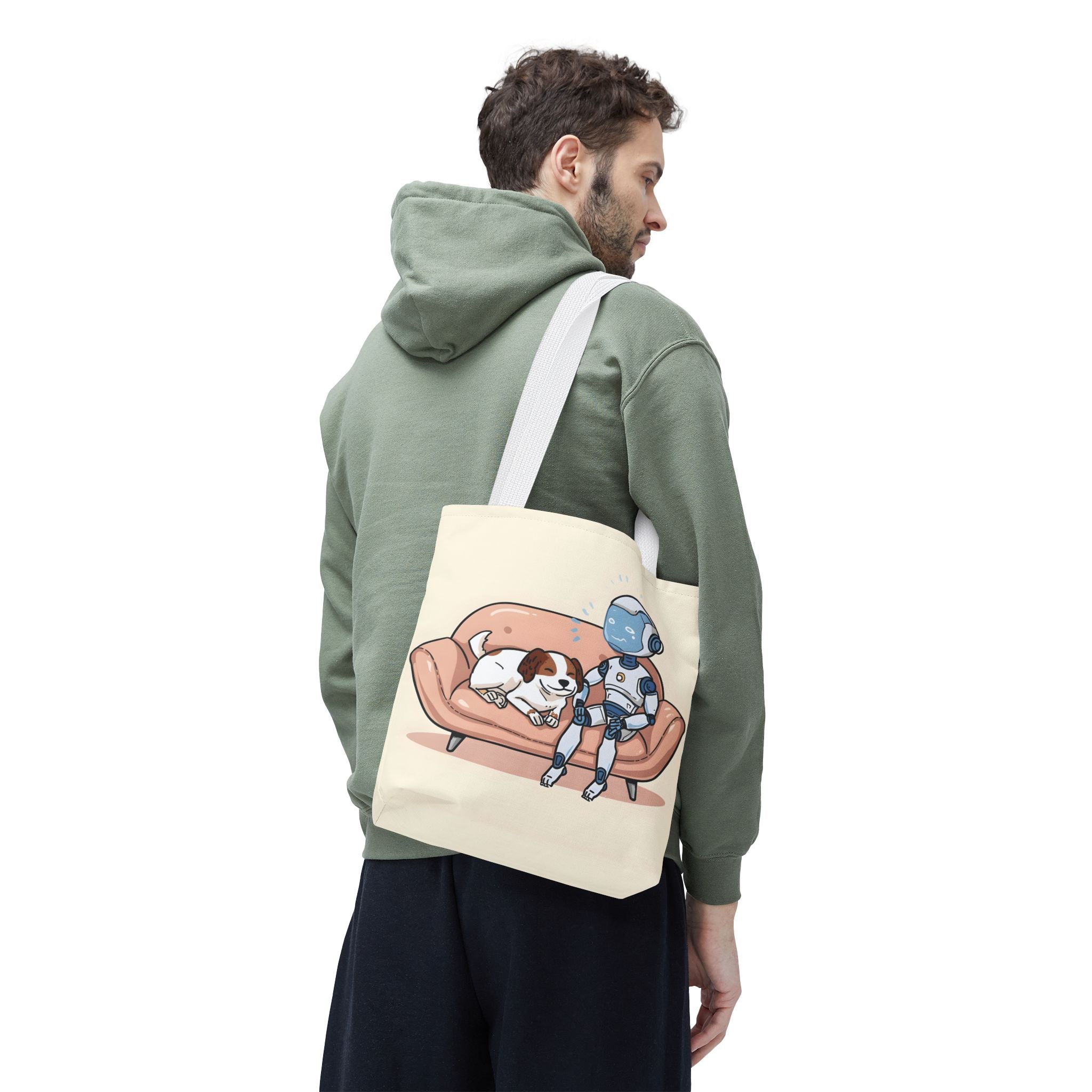 AI Therapy Session Tote | Funny Cartoon Bag for Digital Minds