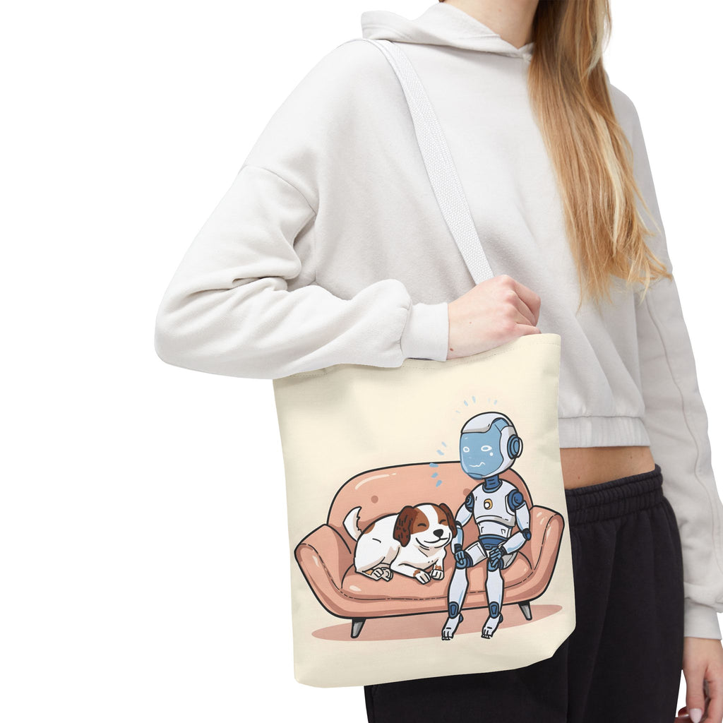 AI Therapy Session Tote | Funny Cartoon Bag for Digital Minds