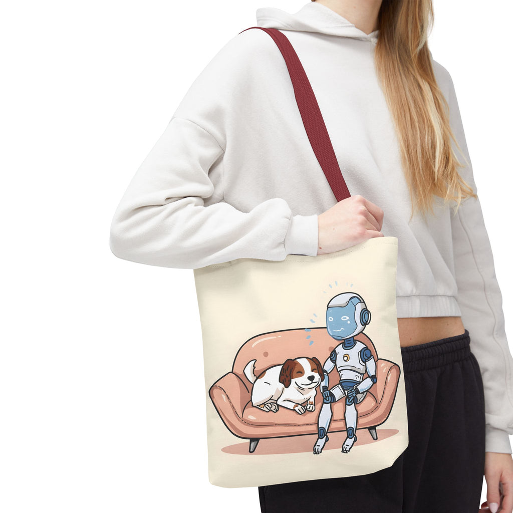 AI Therapy Session Tote | Funny Cartoon Bag for Digital Minds