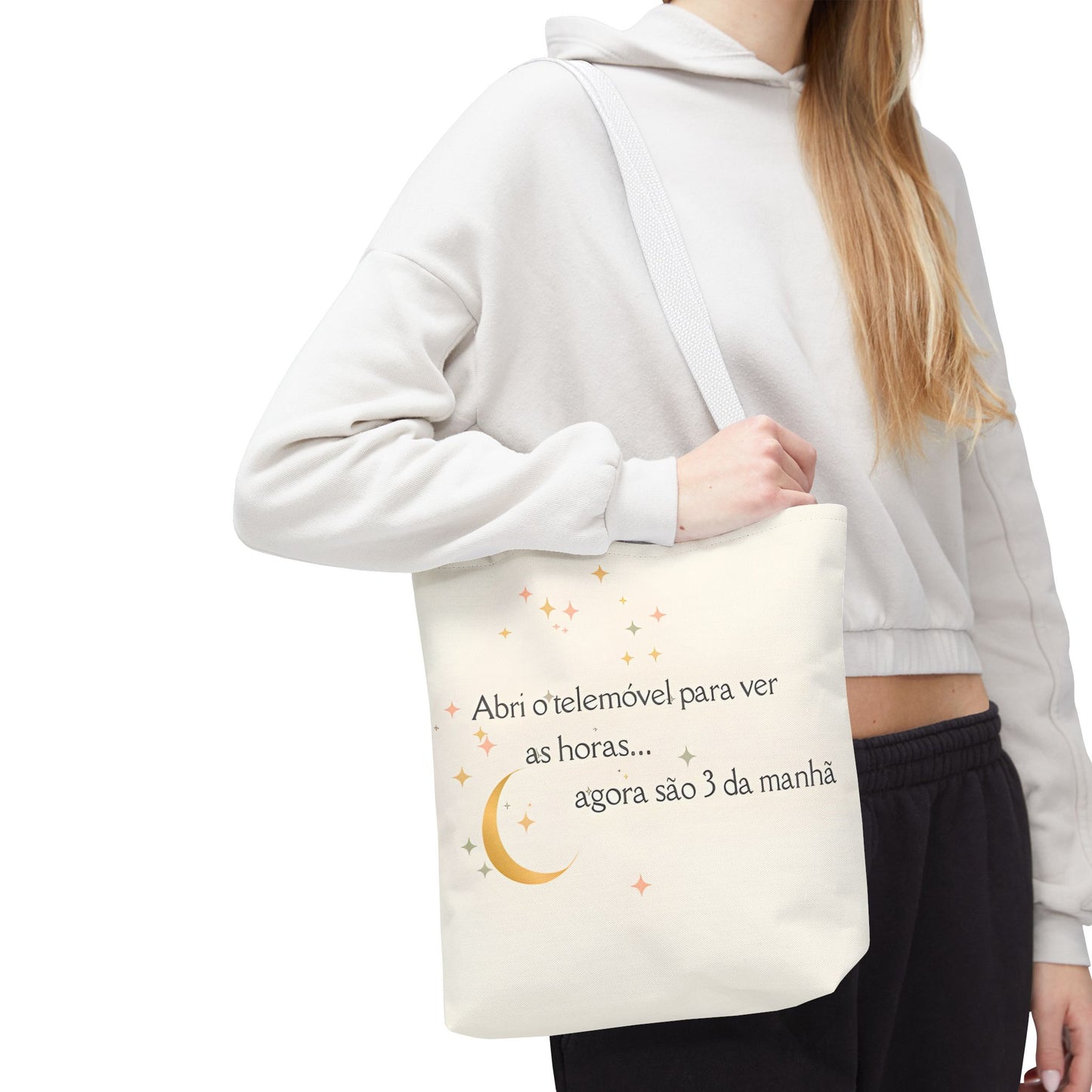 3 da Manhã Tote Bag – Abri o Telemóvel e… Já são 3 da Manhã
