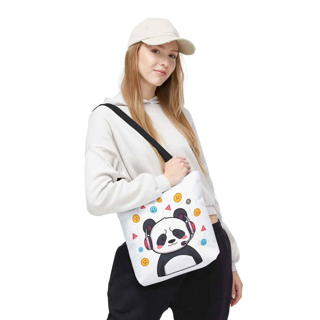 Panda Mood Tote Bag, Cute Animal Bag, Funny Tote for Emotions, Stylish Reusable Shopping Bag, Gift for Panda Lovers, Fun Vegan Tote