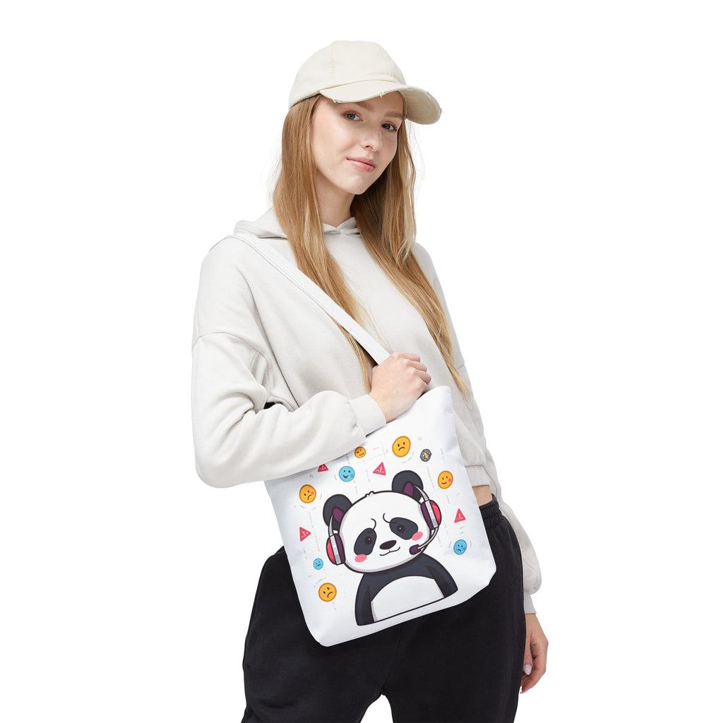 Panda Mood Tote Bag, Cute Animal Bag, Funny Tote for Emotions, Stylish Reusable Shopping Bag, Gift for Panda Lovers, Fun Vegan Tote