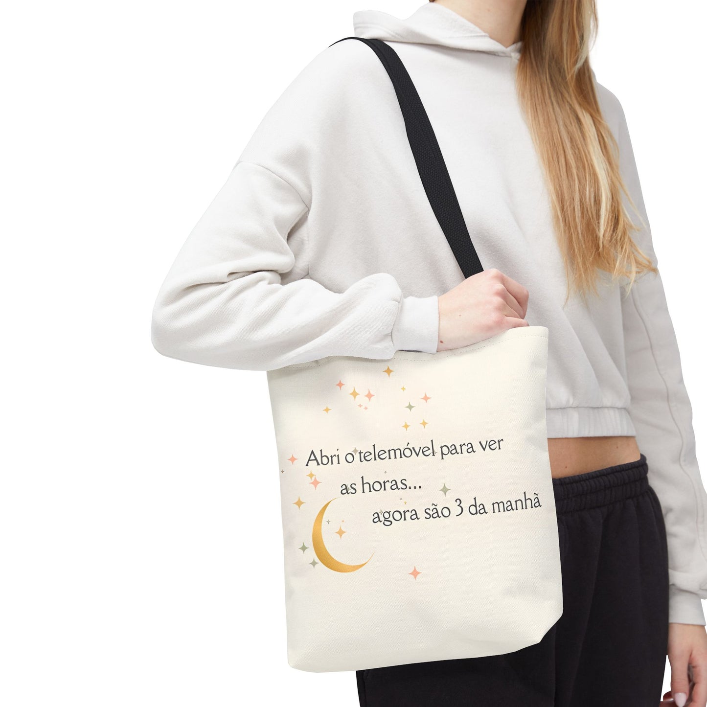3 da Manhã Tote Bag – Abri o Telemóvel e… Já são 3 da Manhã