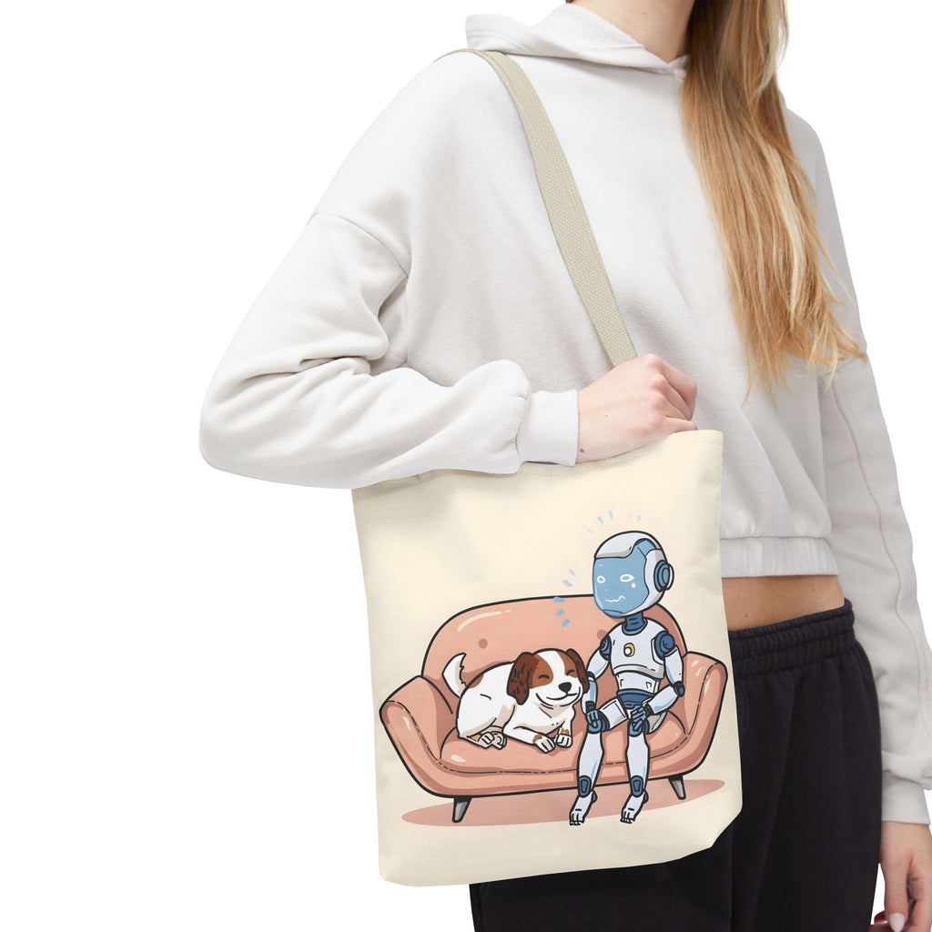 AI Therapy Session Tote | Funny Cartoon Bag for Digital Minds