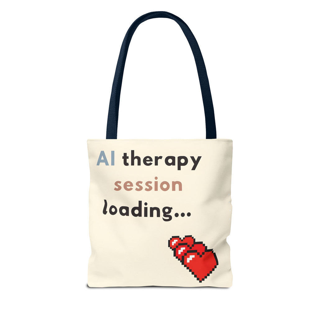 AI Therapy Session Tote | Funny Cartoon Bag for Digital Minds